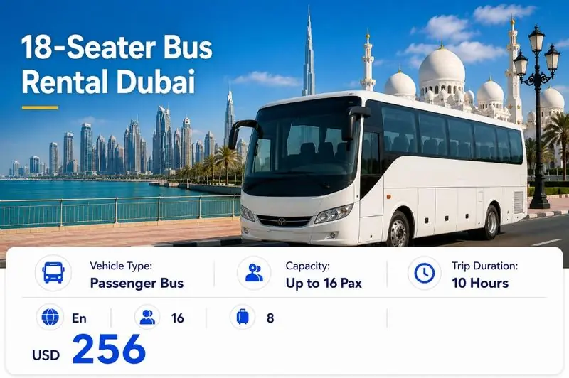 18-Seater Bus Rental Dubai