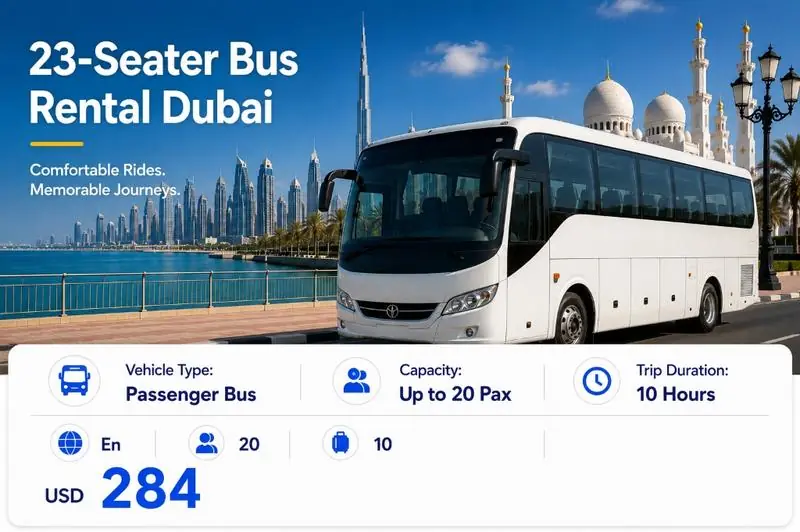 23-Seater Bus Rental Dubai