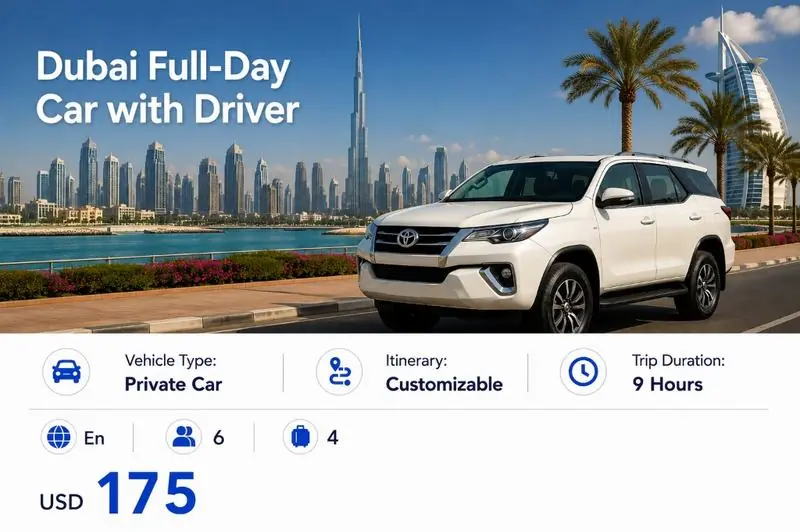 Dubai Full-Day Car with Driver