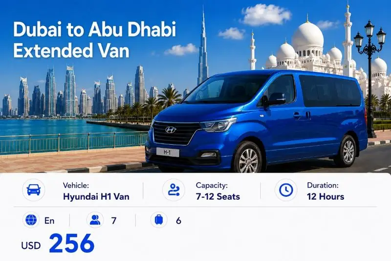Dubai to Abu Dhabi Extended Van
